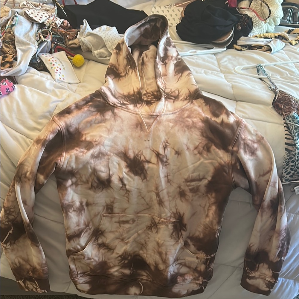 Brown Tie-Dye Hoodie